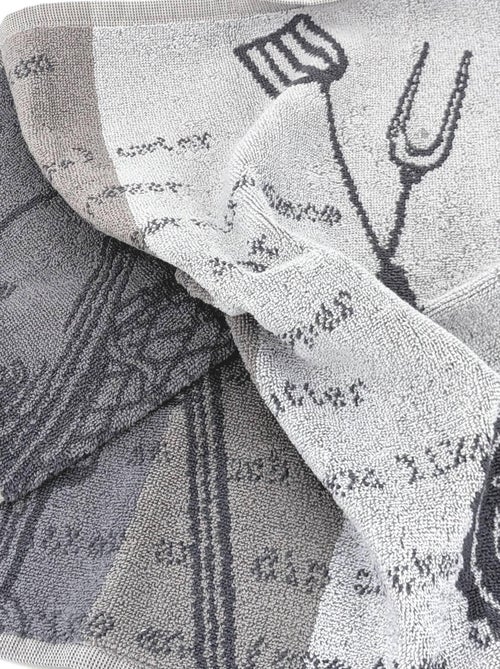 Torchon de cuisine éponge collection BBQ 50x50 cm - Kiabi