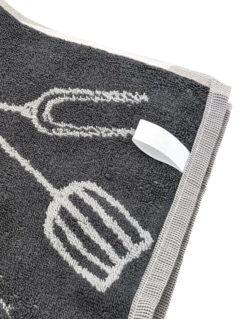 Torchon de cuisine éponge collection BBQ 50x50 cm Gris - Kiabi