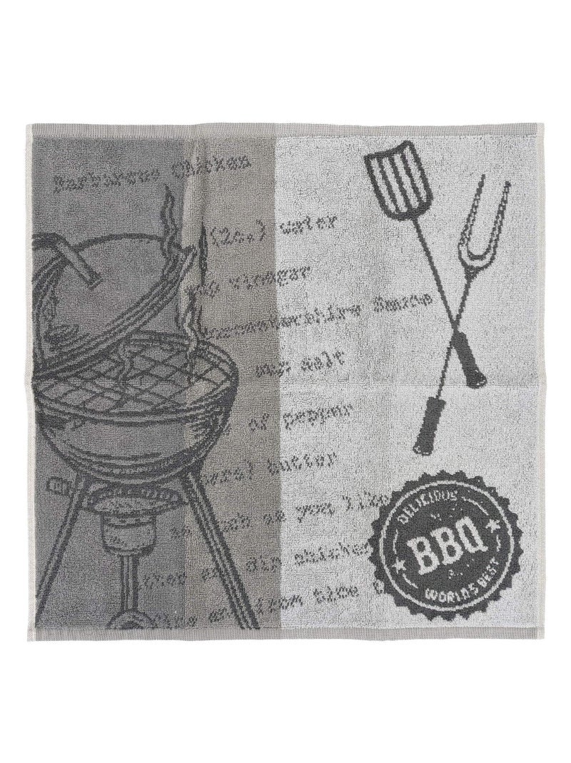 Torchon de cuisine éponge collection BBQ 50x50 cm Gris - Kiabi