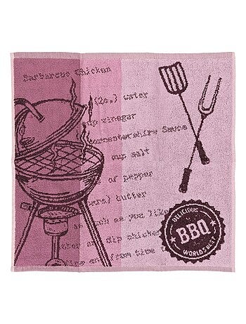 Torchon de cuisine éponge collection BBQ 50x50 cm