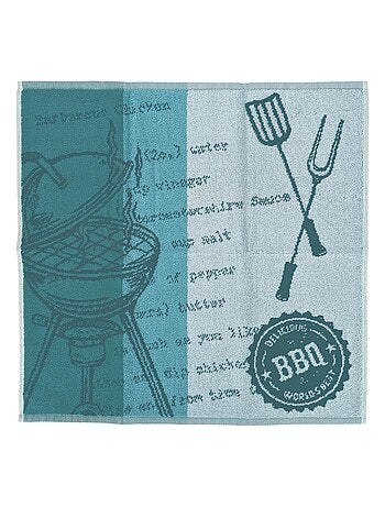 Torchon de cuisine éponge collection BBQ 50x50 cm
