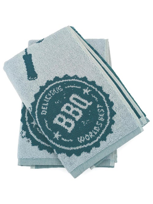 Torchon de cuisine éponge collection BBQ 50x50 cm - Kiabi