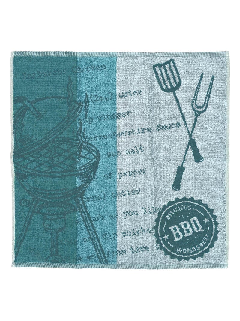 Torchon de cuisine éponge collection BBQ 50x50 cm Vert - Kiabi