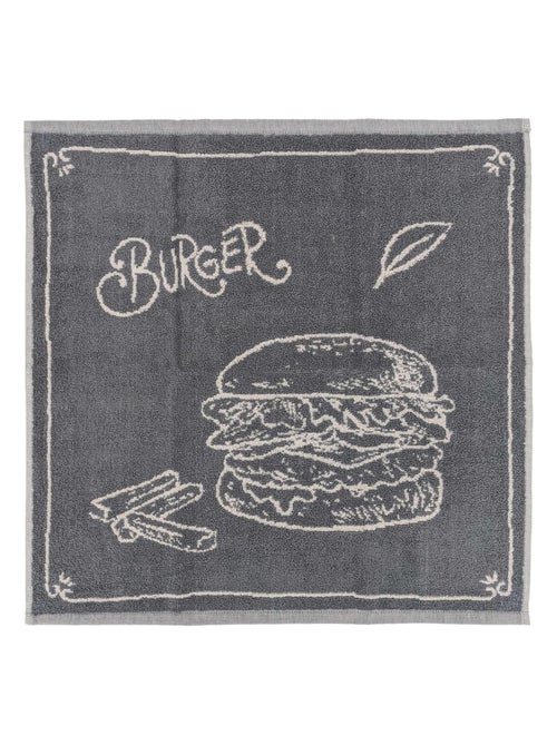 Torchon de cuisine éponge collection BURGER 50x50 cm - Kiabi
