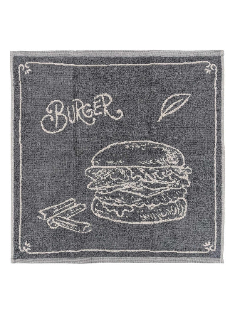 Torchon de cuisine éponge collection BURGER 50x50 cm Gris - Kiabi