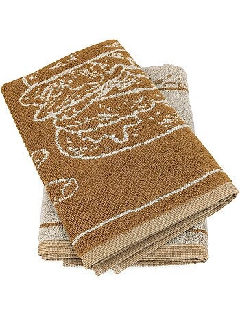 Torchon de cuisine éponge collection BURGER 50x50 cm