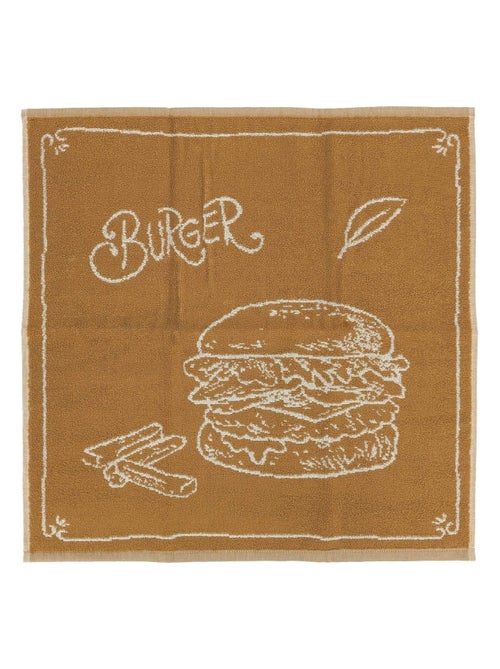 Torchon de cuisine éponge collection BURGER 50x50 cm - Kiabi