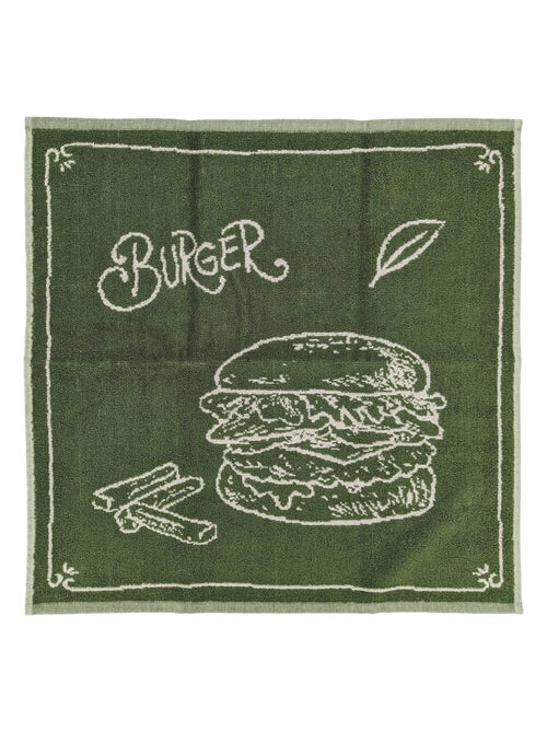 Torchon de cuisine éponge collection BURGER 50x50 cm - Kiabi