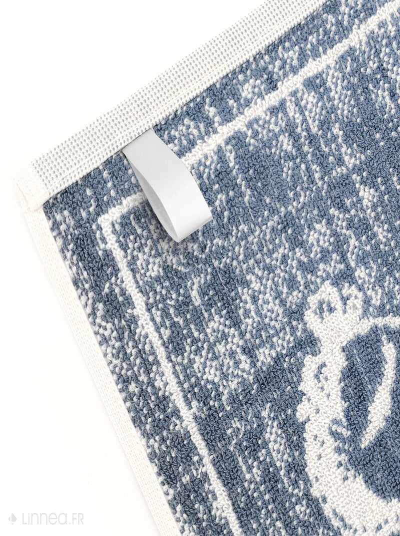 Torchon de cuisine éponge collection CHEESE 50x50 cm Bleu - Kiabi