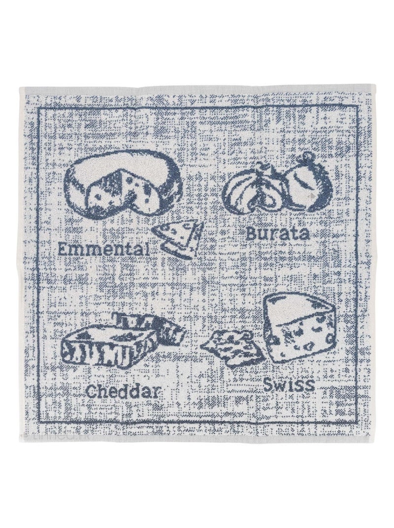 Torchon de cuisine éponge collection CHEESE 50x50 cm Bleu - Kiabi