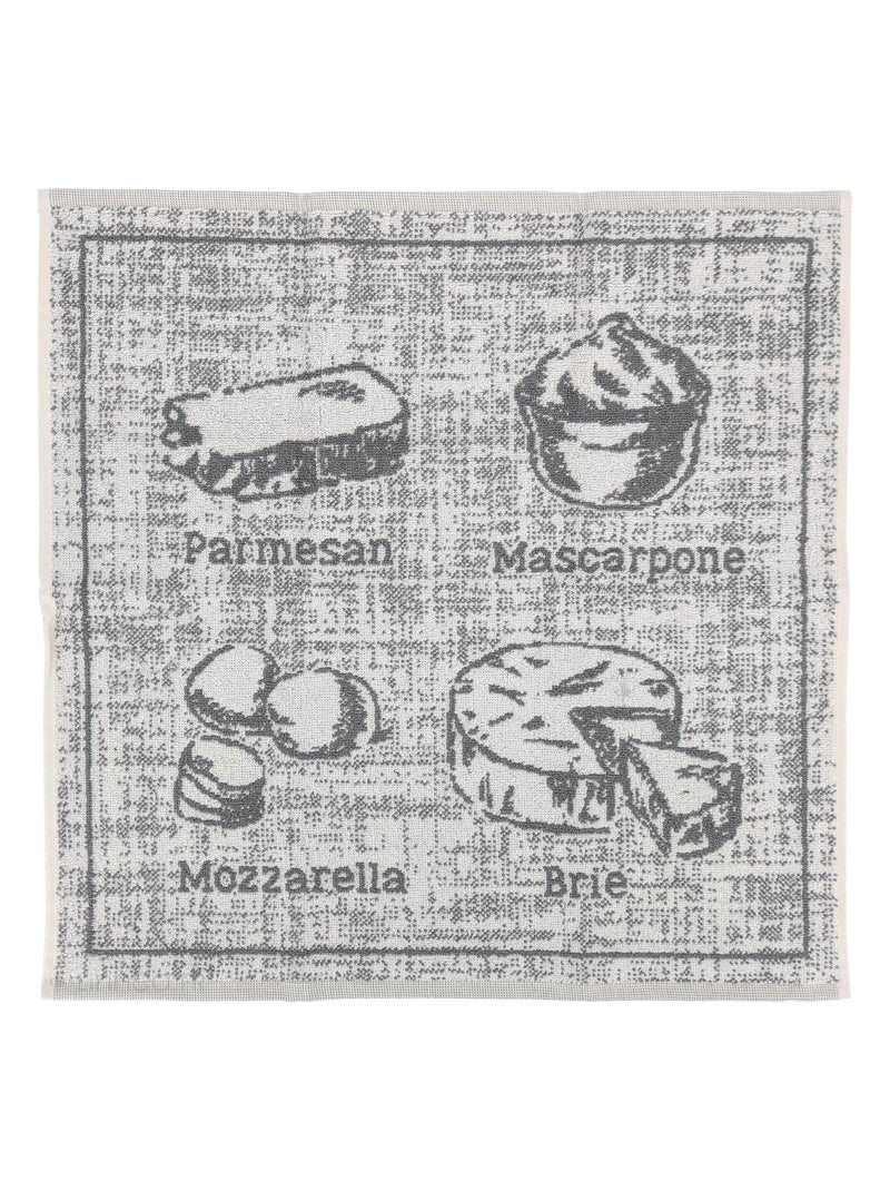 Torchon de cuisine éponge collection CHEESE 50x50 cm Gris - Kiabi