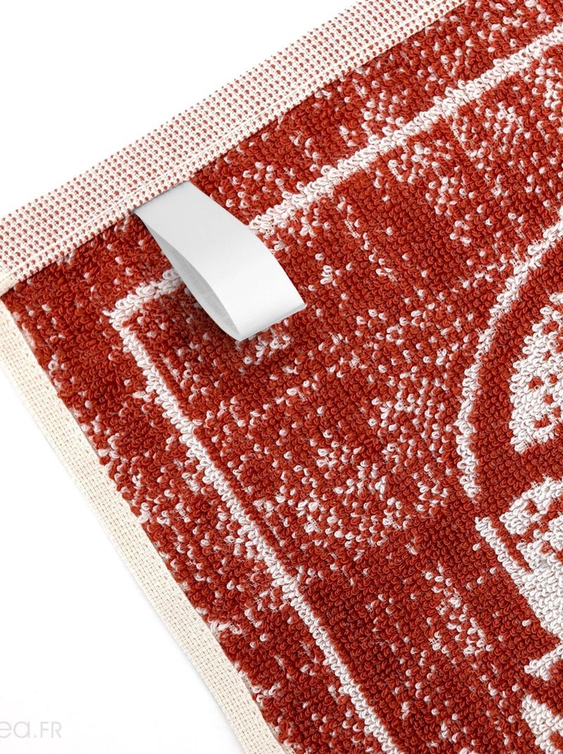 Torchon de cuisine éponge collection CHEESE 50x50 cm Rouge - Kiabi