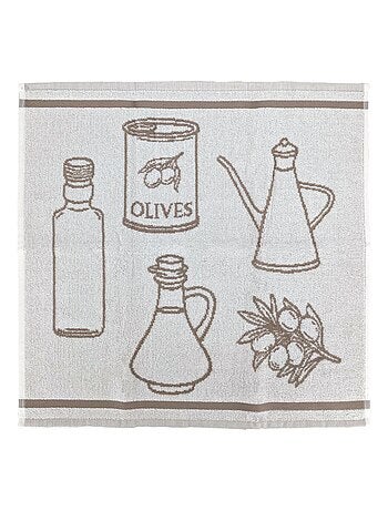 Torchon de cuisine éponge collection EVOO 50x50 cm