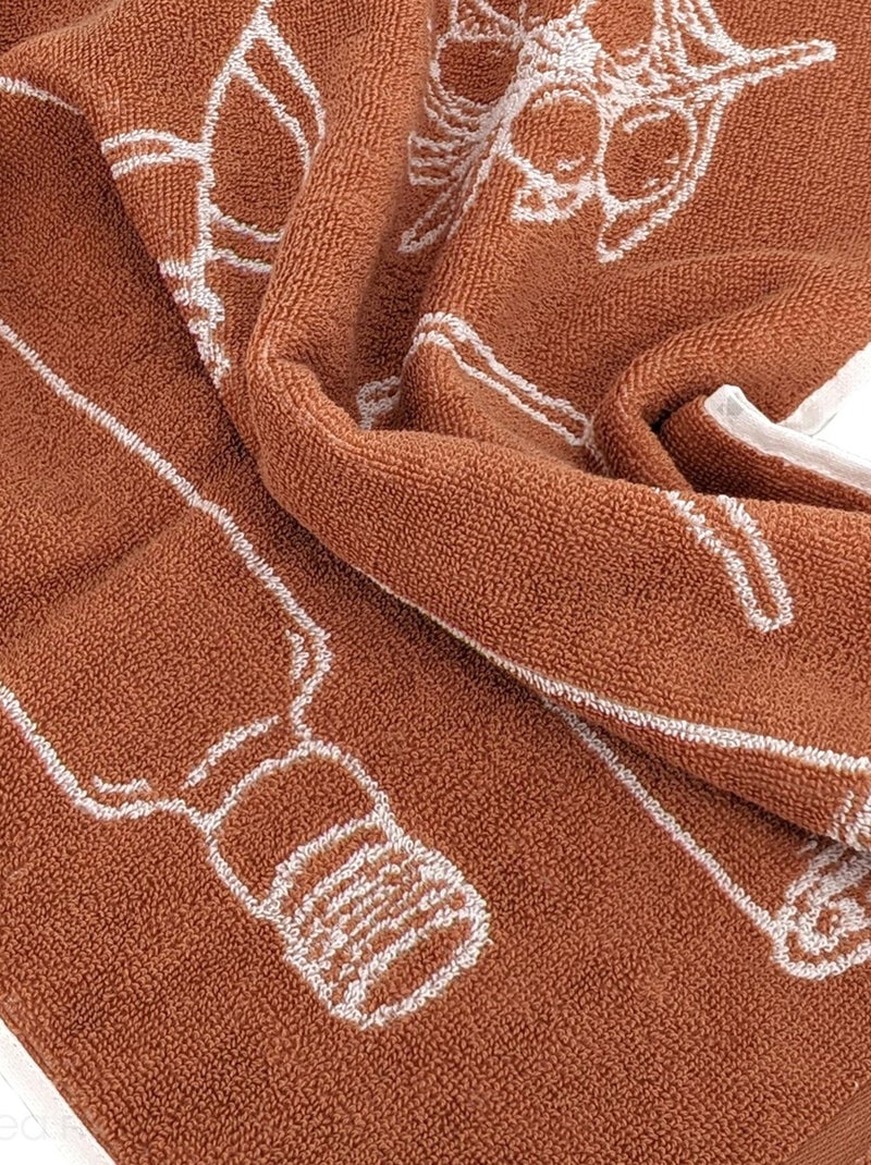 Torchon de cuisine éponge collection EVOO 50x50 cm Rouge brique - Kiabi