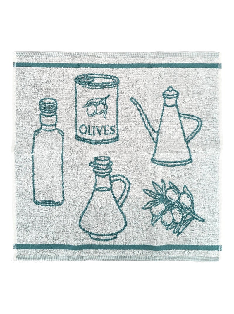 Torchon de cuisine éponge collection EVOO 50x50 cm Vert - Kiabi
