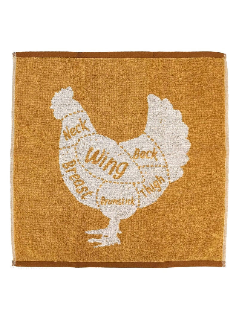 Torchon de cuisine éponge collection GRILLUXE 50x50 cm Jaune - Kiabi