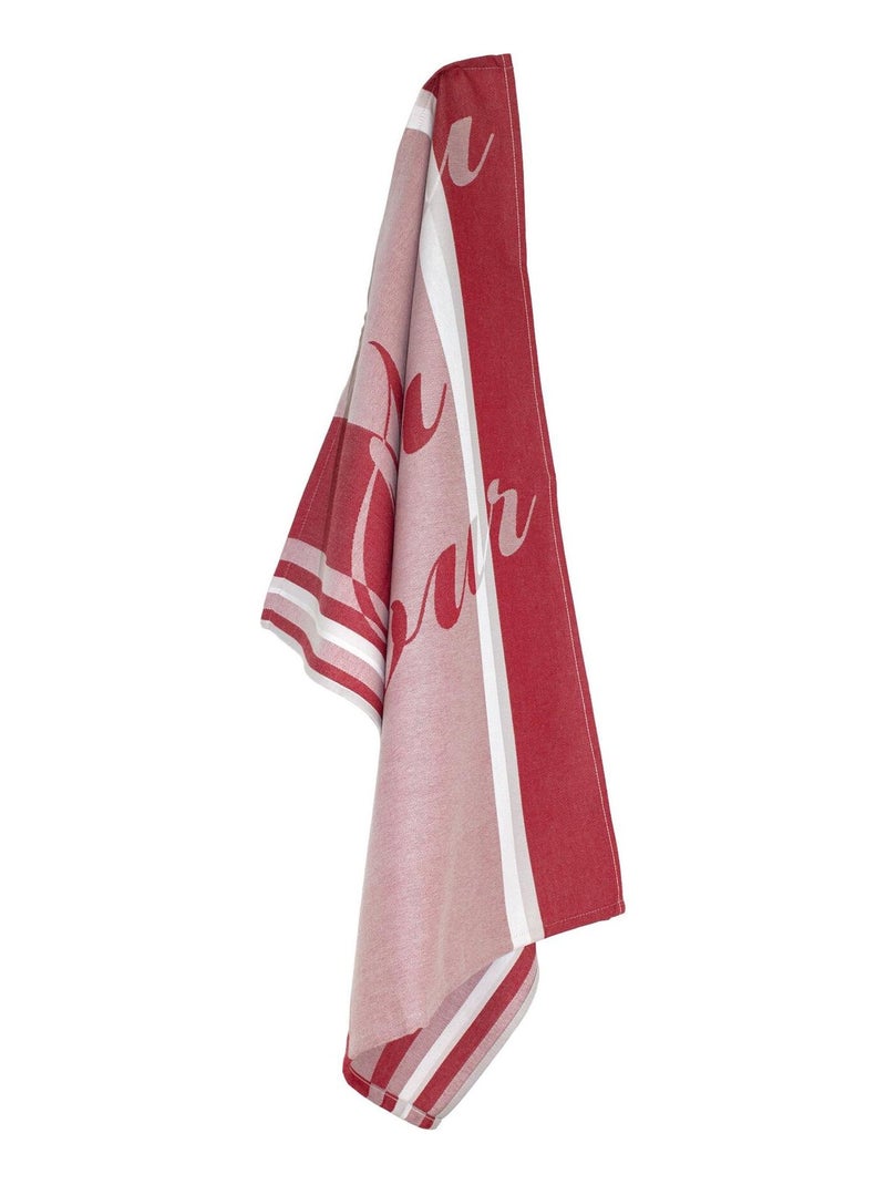 Torchon de cuisine jacquard RICKY Blanc Rouge - Kiabi