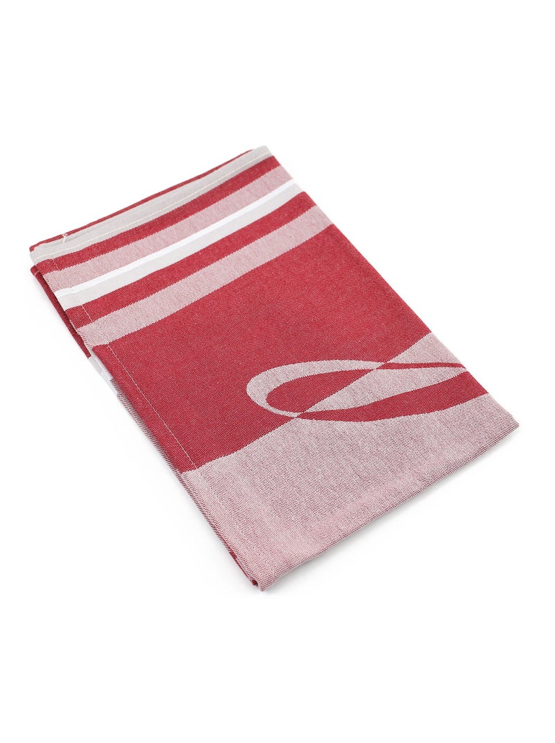 Torchon de cuisine jacquard RICKY Blanc Rouge - Kiabi