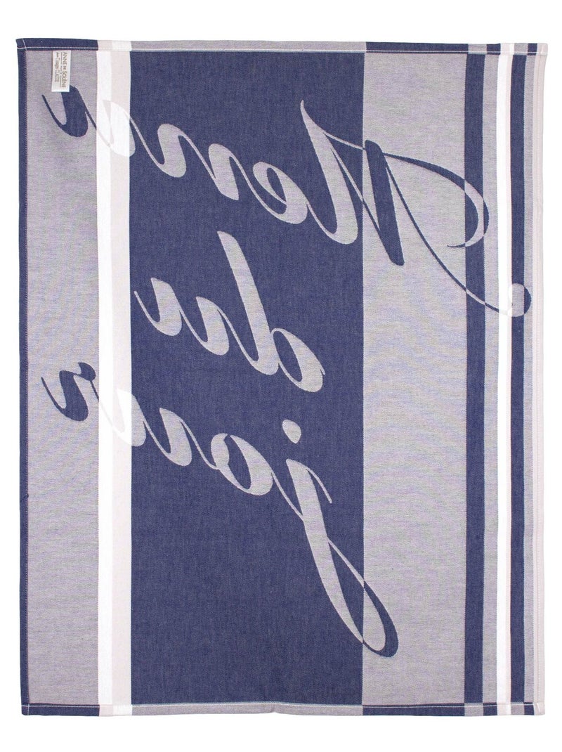 Torchon de cuisine jacquard RICKY Bleu - Kiabi