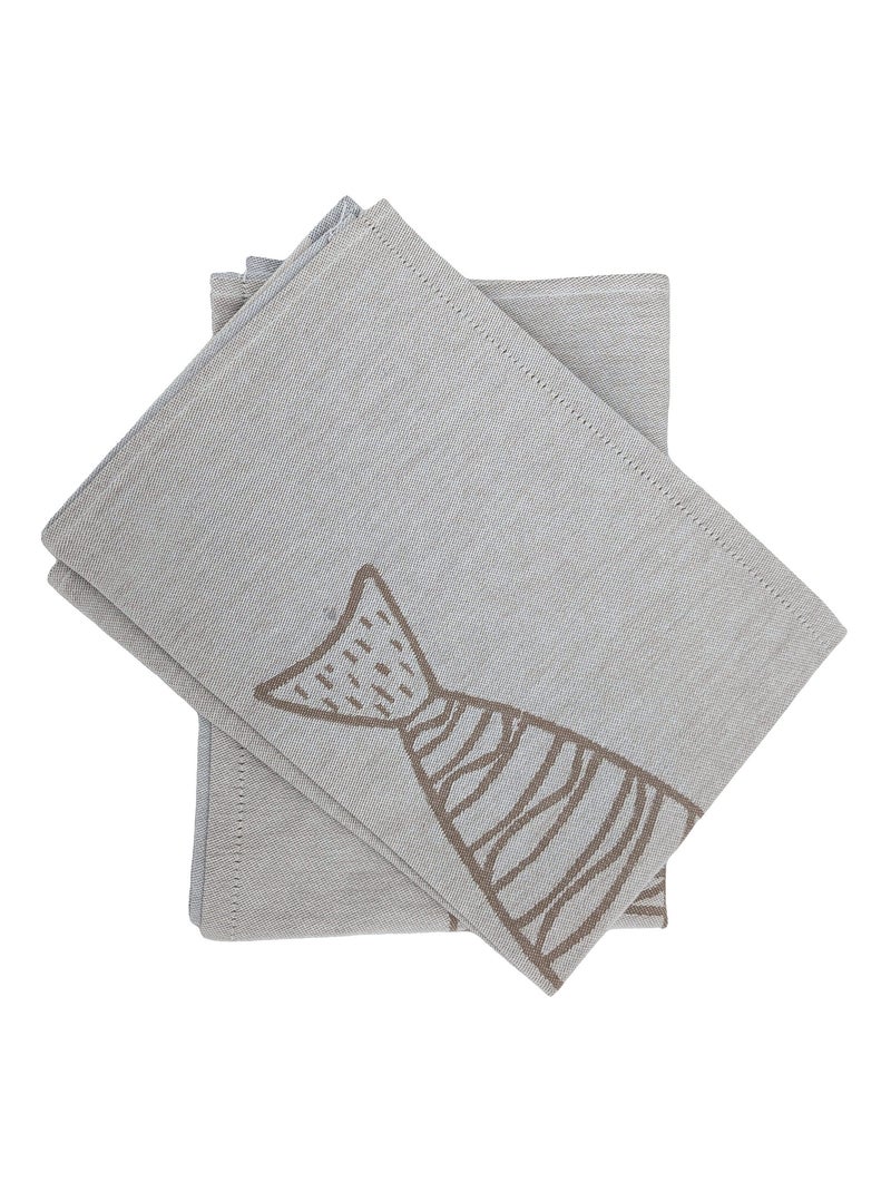 Torchon de cuisine MARIS Toile Gris - Kiabi