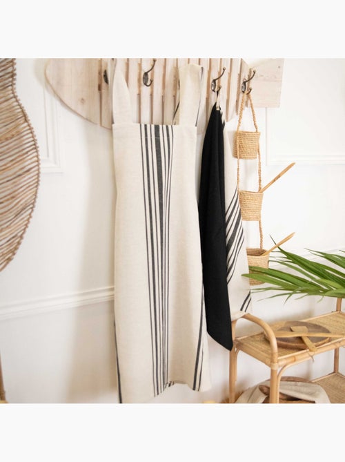 Torchon de cuisine polylin à rayures - Kiabi