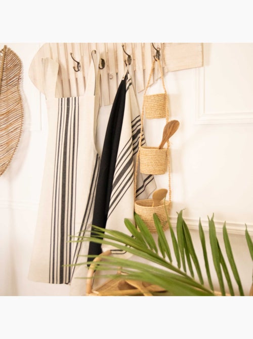 Torchon de cuisine polylin à rayures - Kiabi