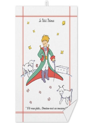 Torchon de cuisine rectangulaire en coton le petit prince