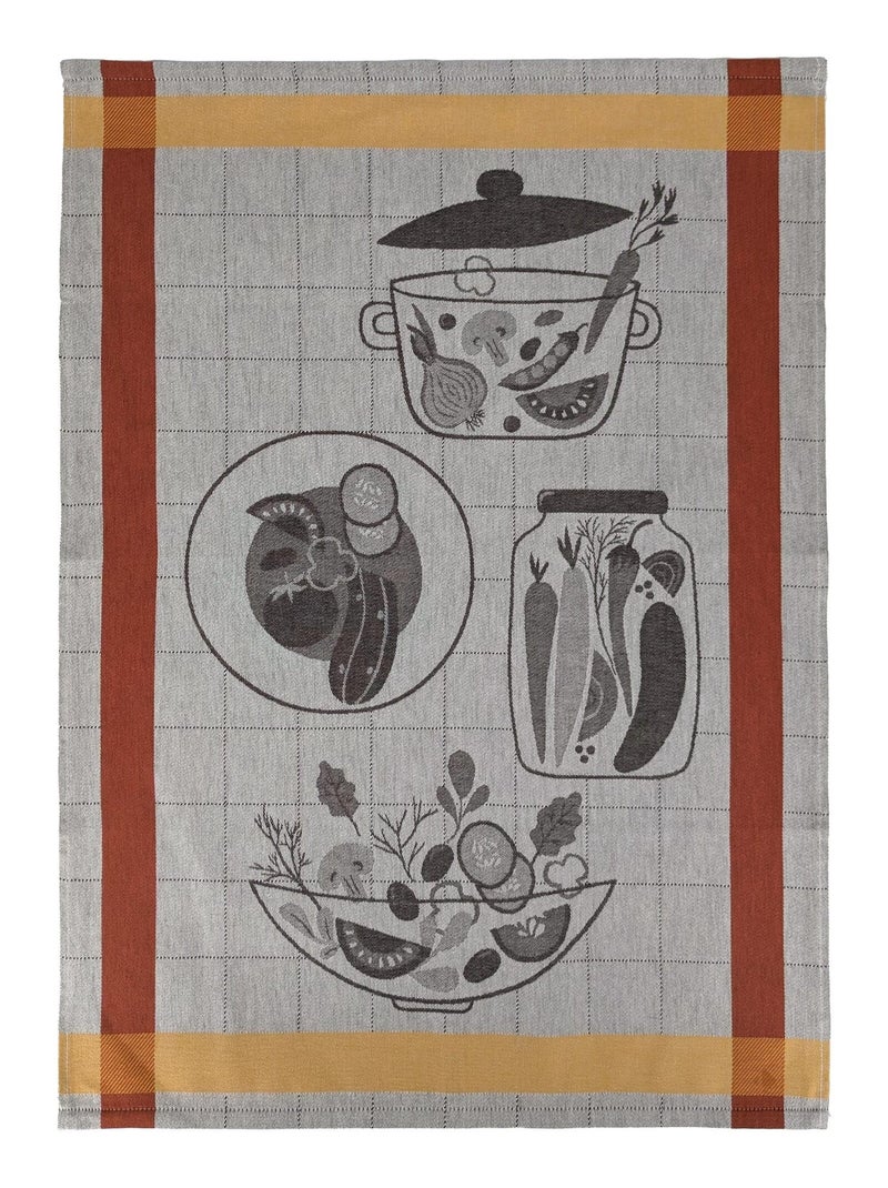 Torchon de cuisine SALAD 50x70 cm Marron - Kiabi