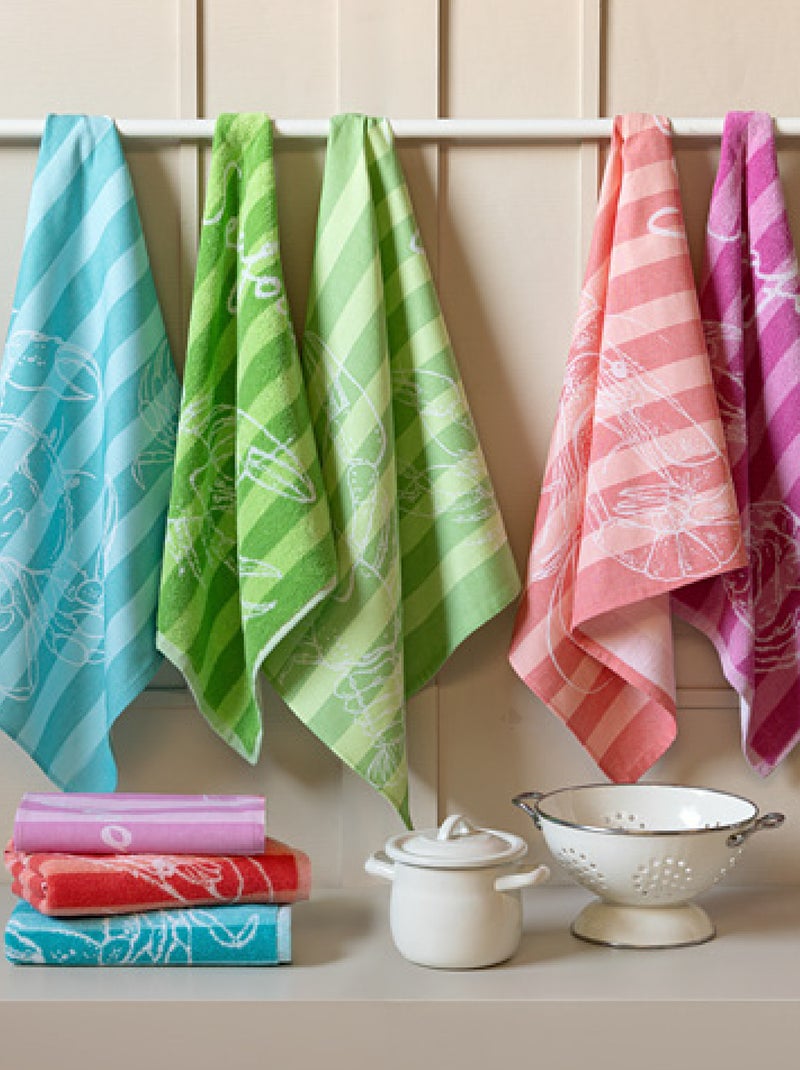 Torchon de cuisine SEAFOOD Toile Bleu - Kiabi