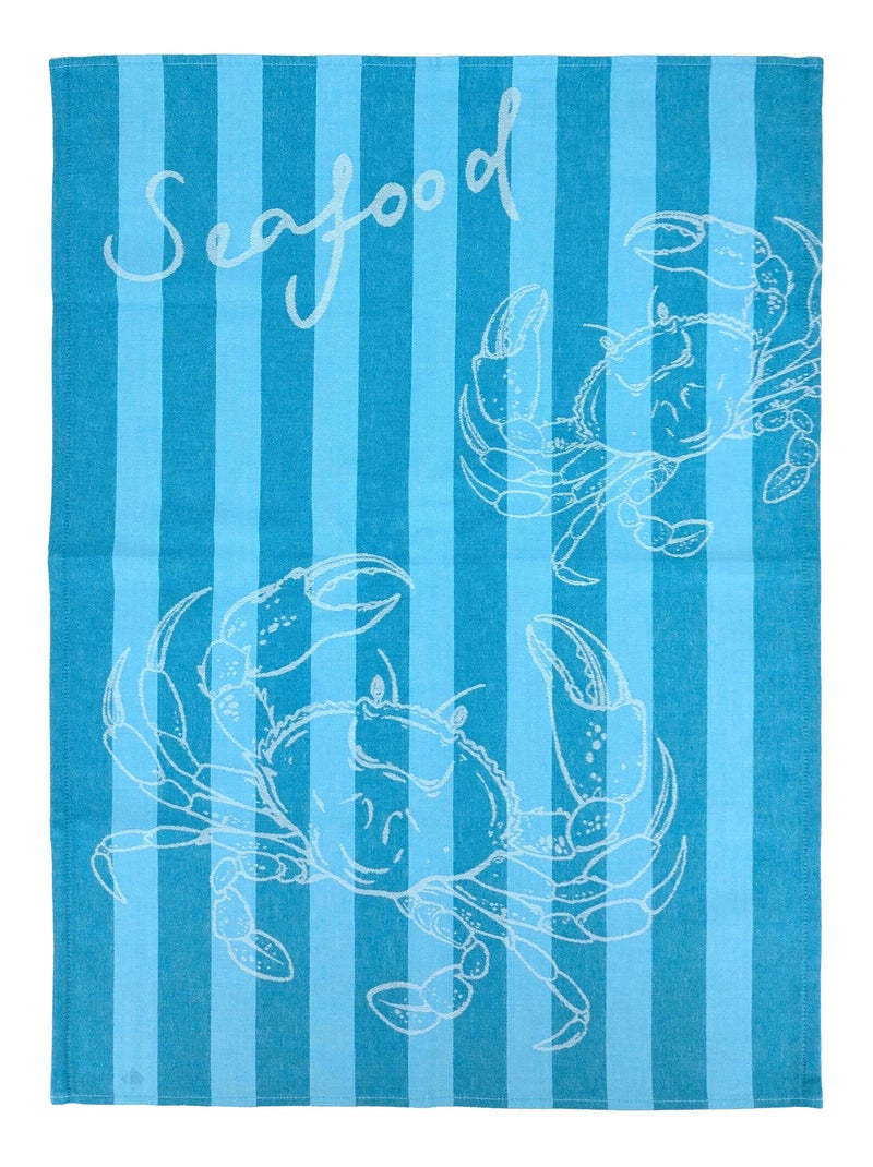 Torchon de cuisine SEAFOOD Toile Bleu - Kiabi