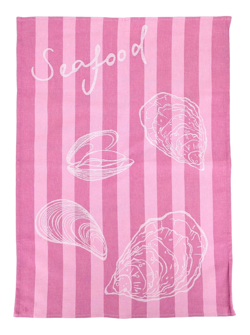 Torchon de cuisine SEAFOOD Toile Rose - Kiabi