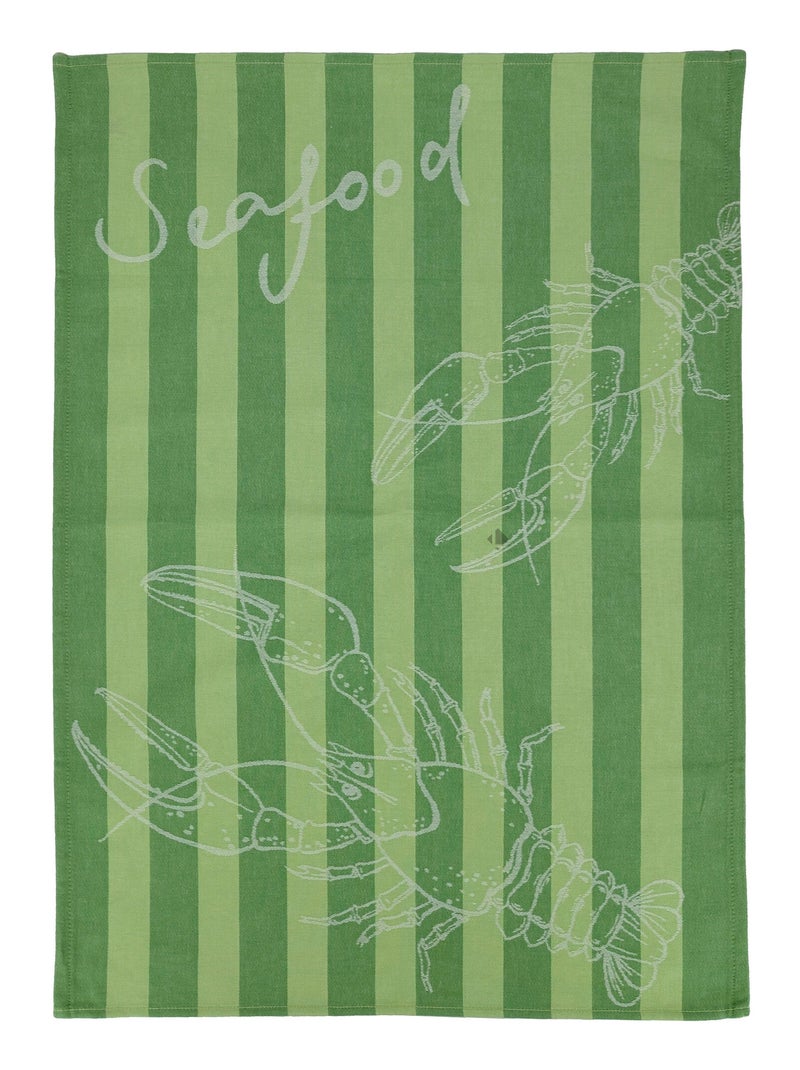 Torchon de cuisine SEAFOOD Toile Vert - Kiabi
