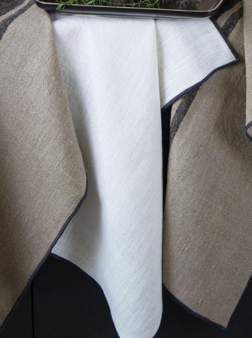 Torchon de cuisine tissé en lin - Kiabi