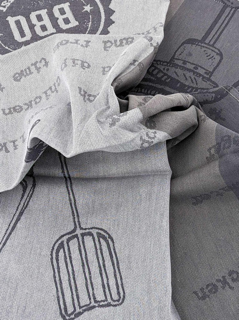 Torchon de cuisine toile collection BBQ 50x70 cm Gris - Kiabi