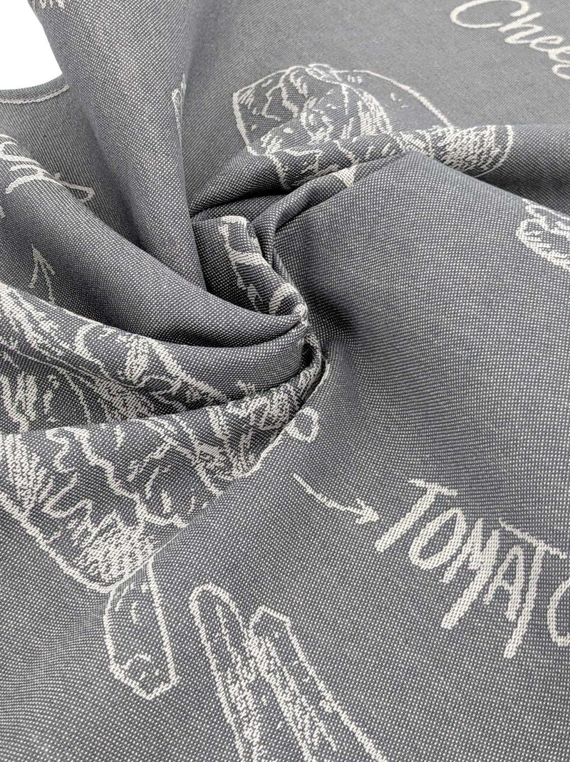 Torchon de cuisine toile collection BURGER 50x70 cm Gris - Kiabi
