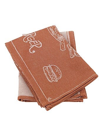 Torchon de cuisine toile collection BURGER 50x70 cm