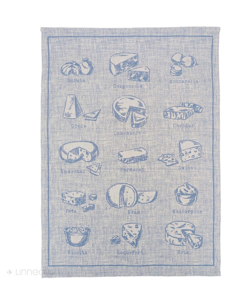 Torchon de cuisine toile collection CHEESE 50x70 cm Bleu - Kiabi