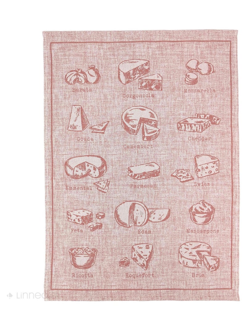 Torchon de cuisine toile collection CHEESE 50x70 cm Rouge - Kiabi