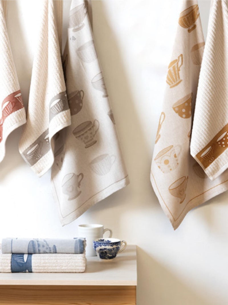 Torchon de cuisine toile collection DELICARA Jaune - Kiabi