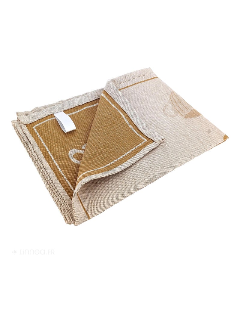 Torchon de cuisine toile collection DELICARA Jaune - Kiabi