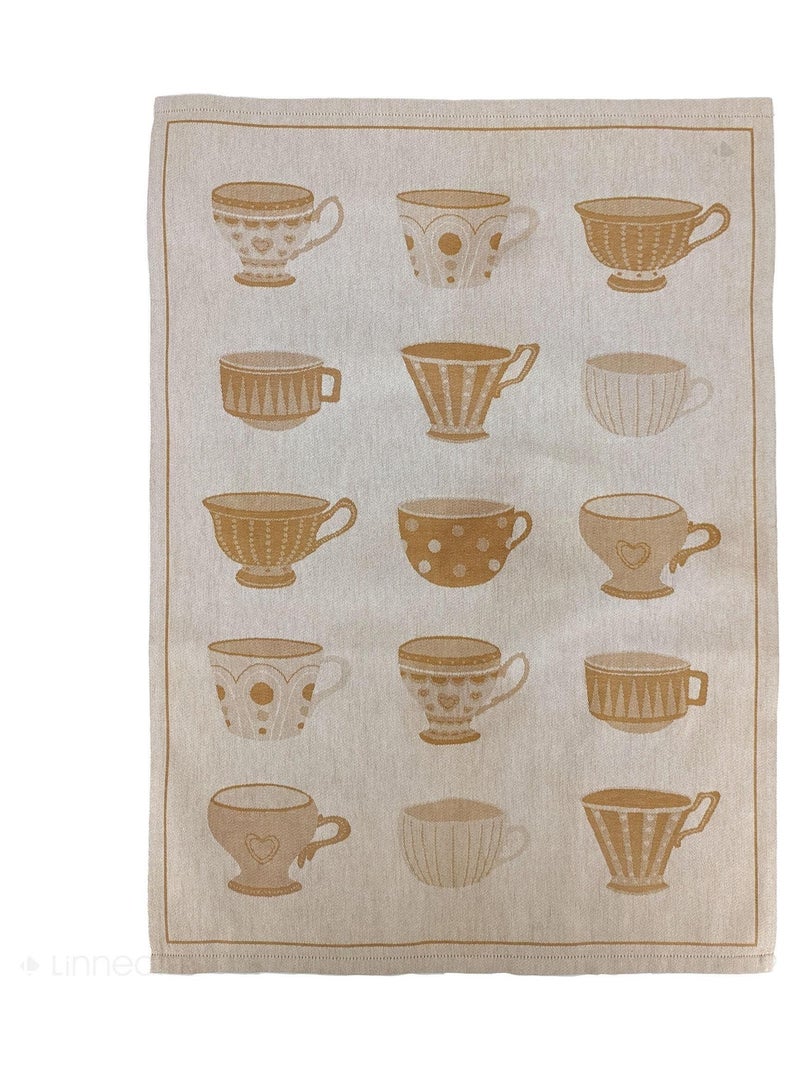 Torchon de cuisine toile collection DELICARA Jaune - Kiabi