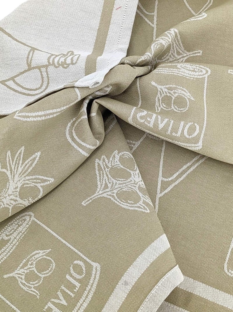 Torchon de cuisine toile collection EVOO 50x70 cm Kaki - Kiabi