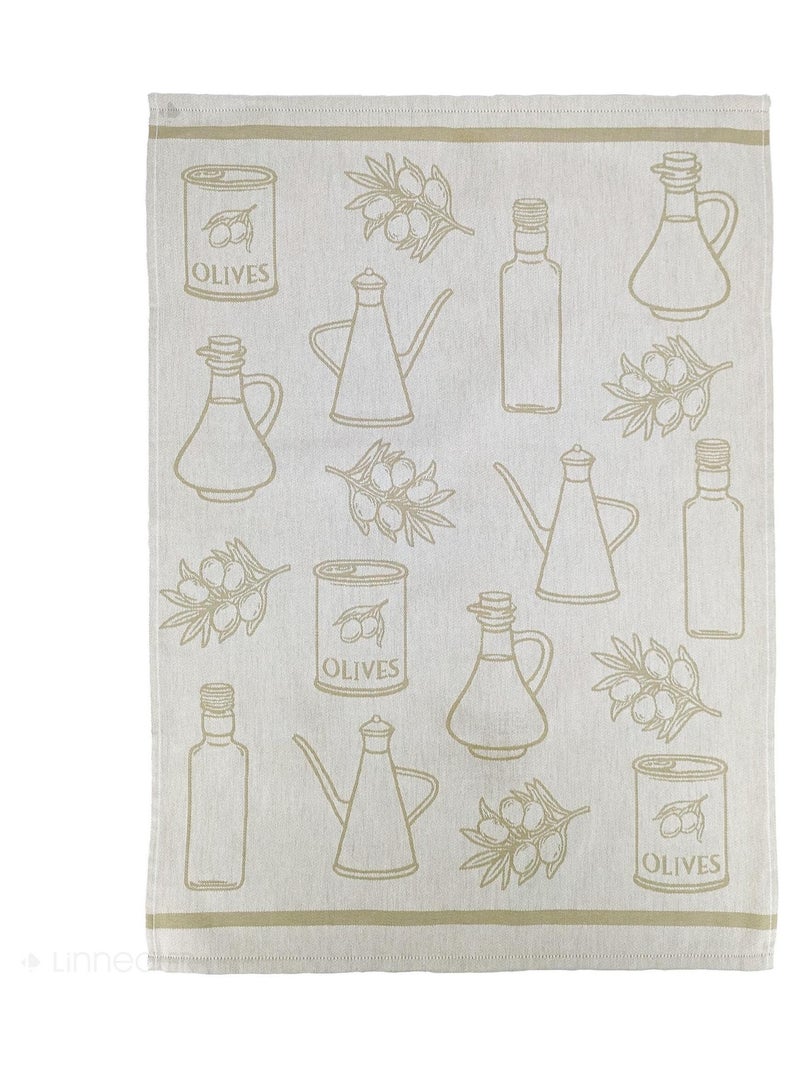 Torchon de cuisine toile collection EVOO 50x70 cm Kaki - Kiabi