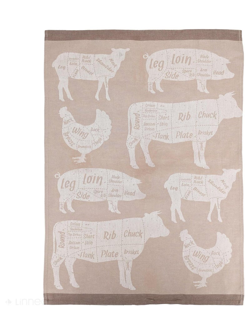 Torchon de cuisine toile collection GRILLUXE 50x70 cm Beige - Kiabi