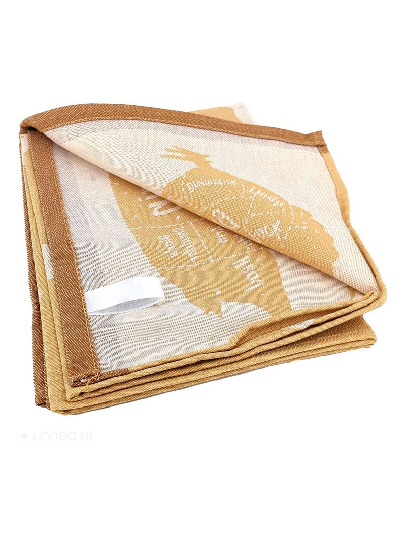 Torchon de cuisine toile collection GRILLUXE 50x70 cm Jaune - Kiabi