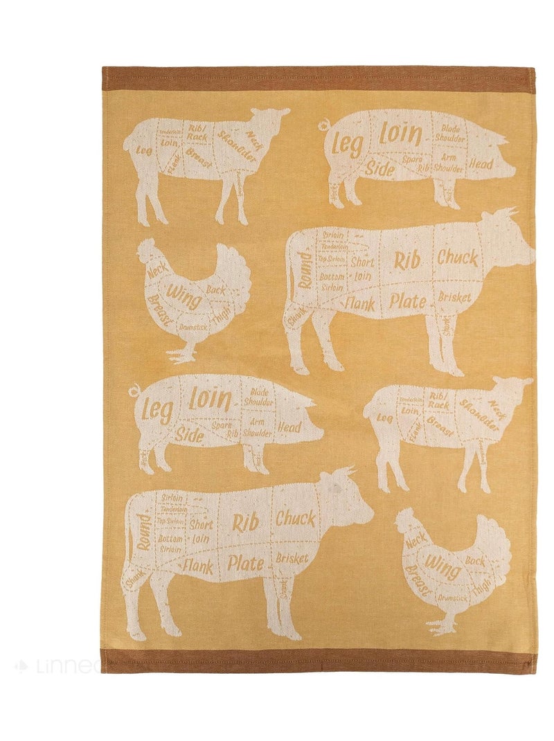 Torchon de cuisine toile collection GRILLUXE 50x70 cm Jaune - Kiabi