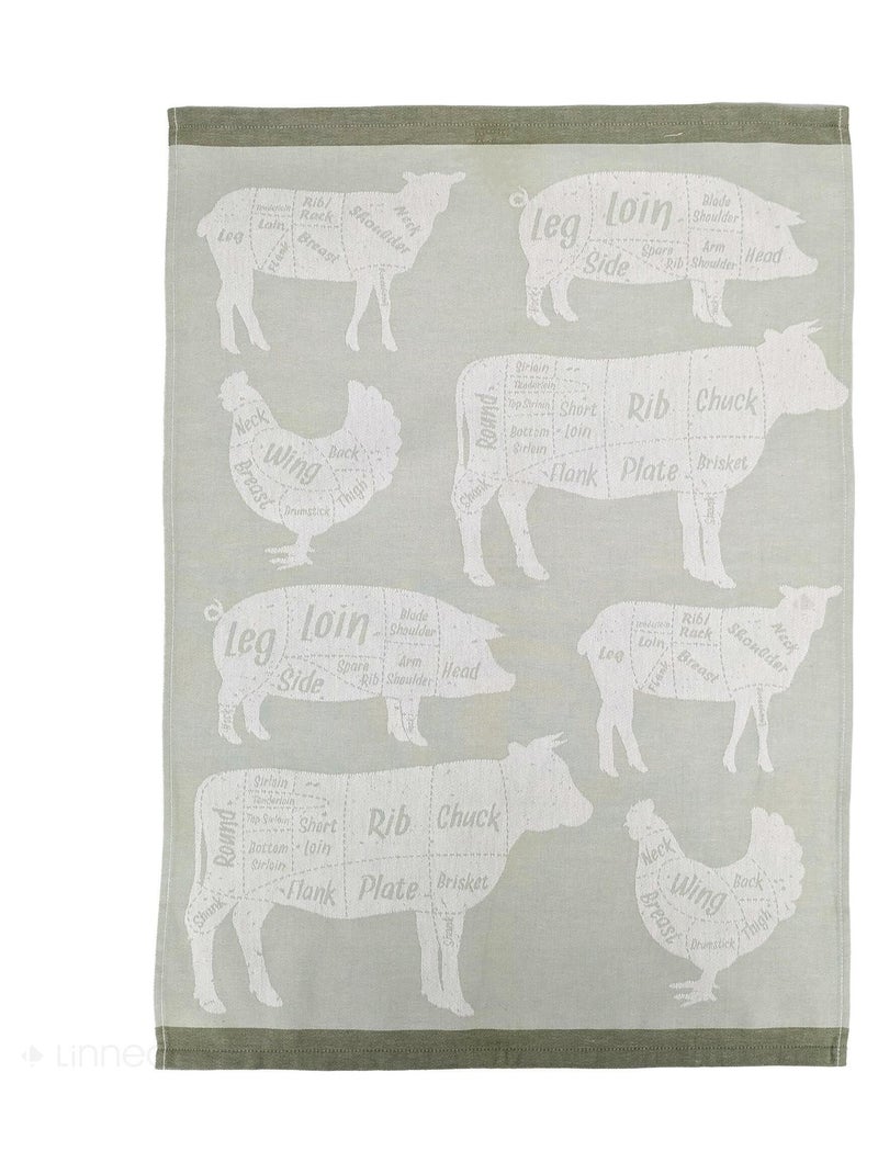 Torchon de cuisine toile collection GRILLUXE 50x70 cm Vert - Kiabi