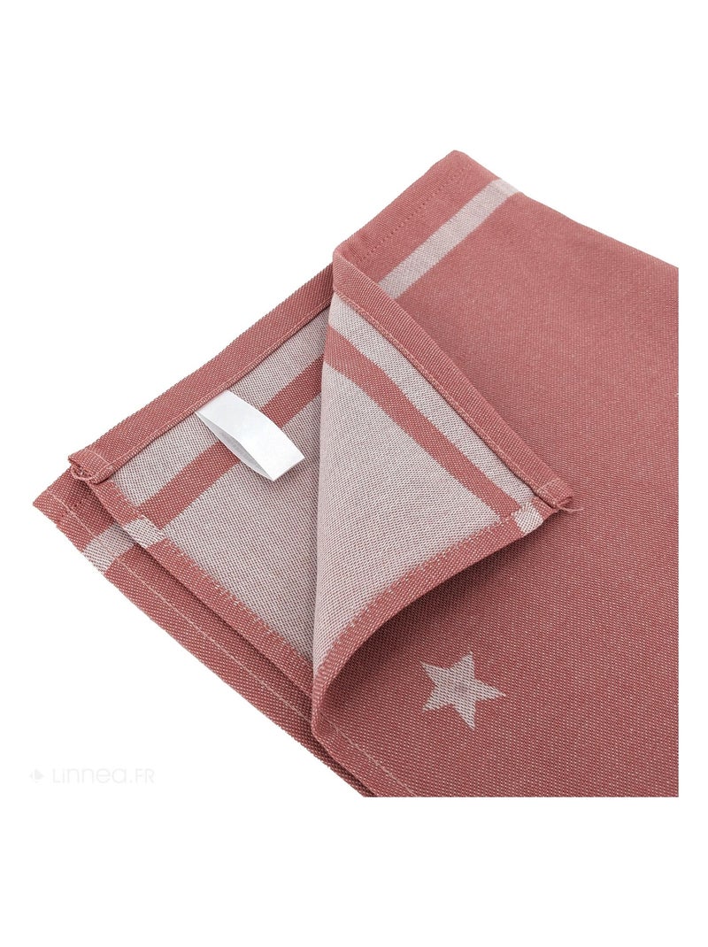 Torchon de cuisine toile NOVA 100 % coton 50x70 cm Rouge brique - Kiabi