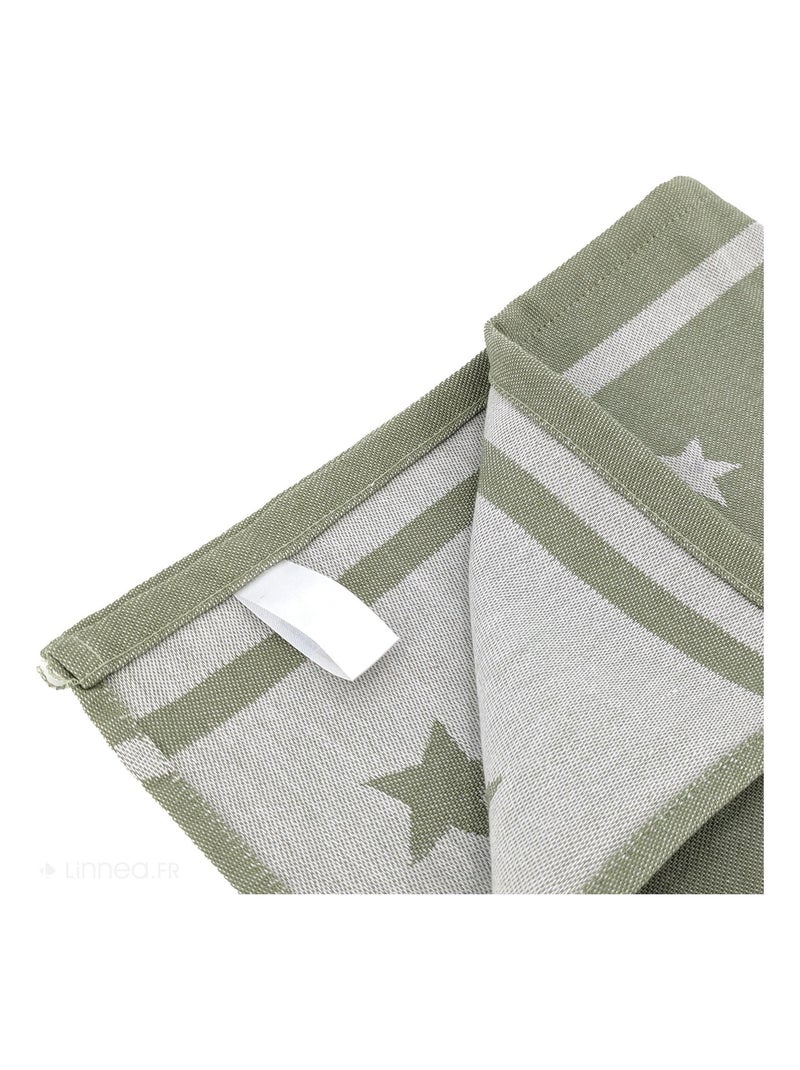 Torchon de cuisine toile NOVA 100 % coton 50x70 cm Vert - Kiabi