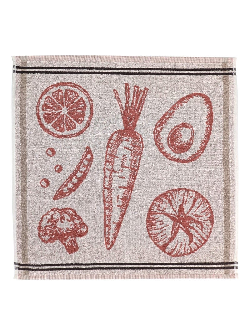 Torchon de cuisine VEG Éponge Rouge brique - Kiabi